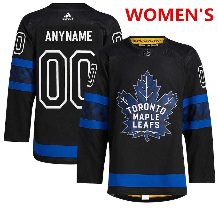 Women%27s Toronto Maple Leafs x drew house Black Alternate Custom adidas NHL Jerseys->customized ncaa jersey->Custom Jersey